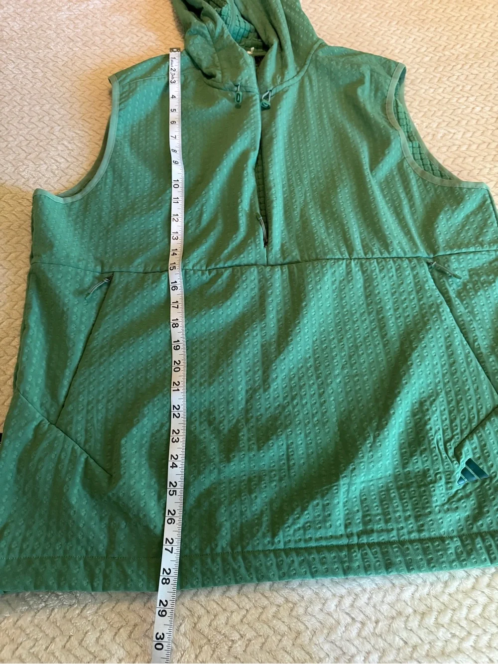 Green Adidas Men's‎ Ultimate365 Tour WIND.RDY half-zip vest Size Large NWT